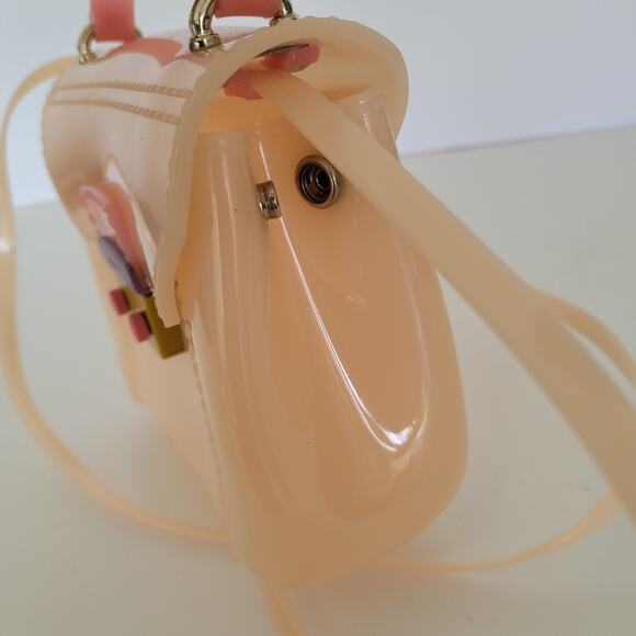 Furla Candy Bon Bon Mini Crossbody Shoulder Bag In Peachy Nude Jelly Small - Picture 7 of 12